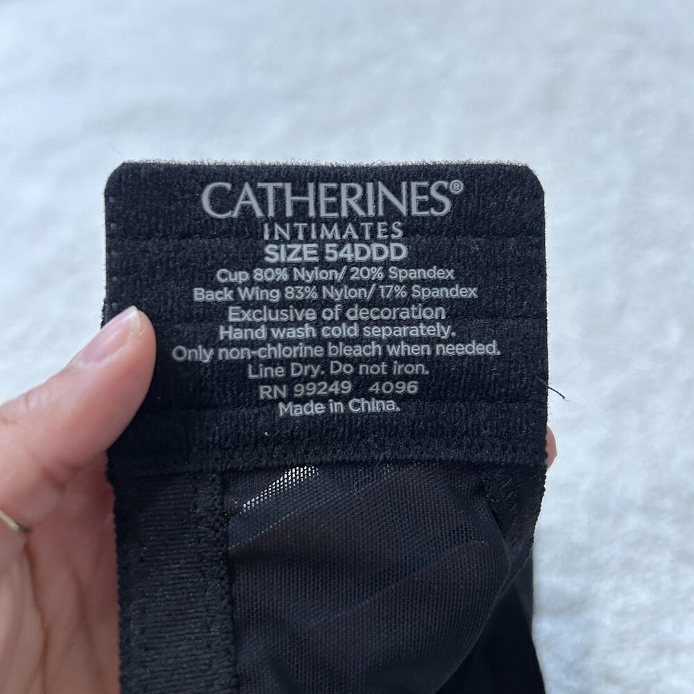 Catherines Intimates Womens Plus 54DDD Uplifting Plunge Bra Black Sexy Casual - Picture 6 of 6